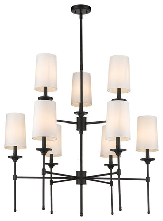 Z-LITE 3033-9MB 9 Light Chandelier, Matte Black