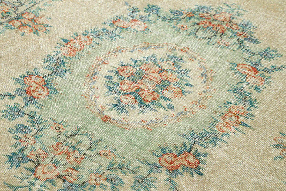 Rug N Carpet - Hand-knotted Turkish 6' 6'' x 9' 0'' Low Pile  Area Rug