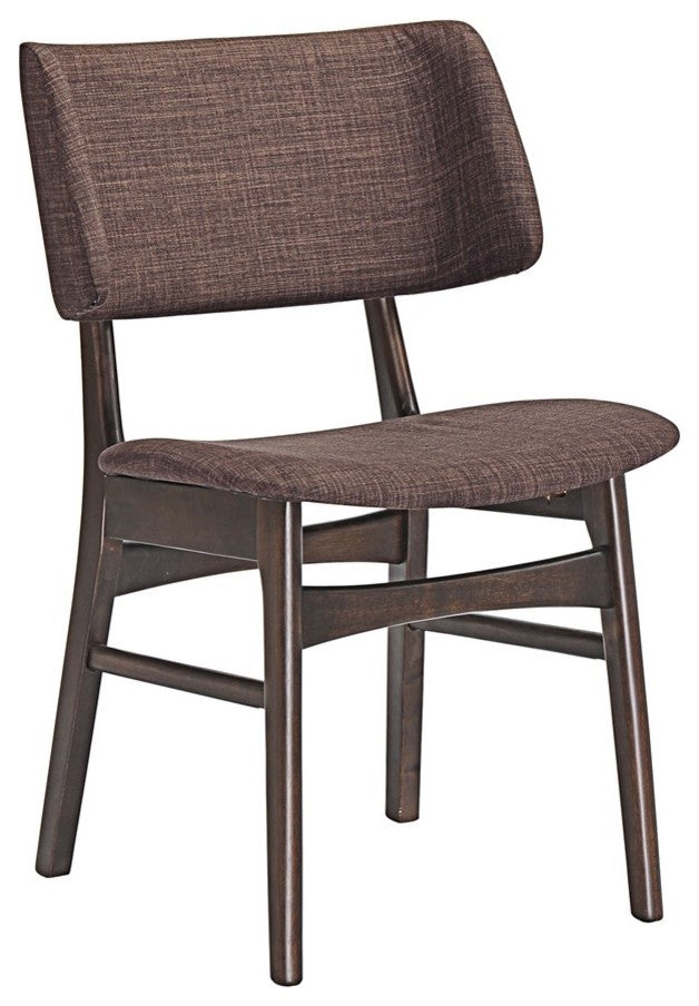 Modern Walnut Mocha Vestige Dining Side Chair