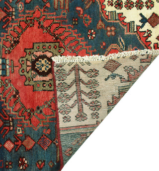 Fine Vintage Distressed Shukura Blue/Rust Runner, 2'5 x 10'0