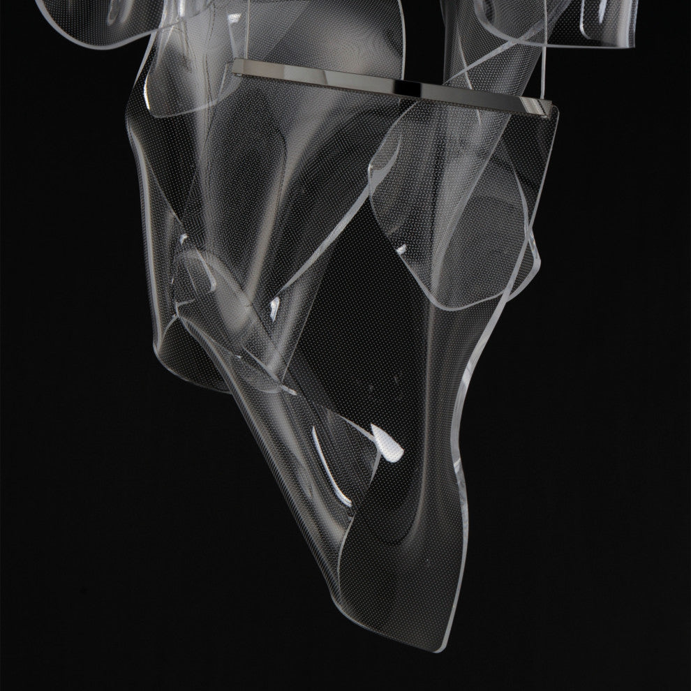 ET2 E24880-133 Rinkle 36"W LED Multi Light Abstract Pendant - Brushed Gunmetal