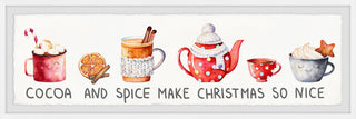 "Cocoa and Spice Are Nice" Framed Painting Print, 45x15