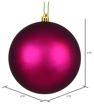 Vickerman 2.75" Berry Red Matte Ball Ornament, 12 per Bag