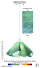 Jezebel Radiance Lily Large Pendant, Seafoam Green