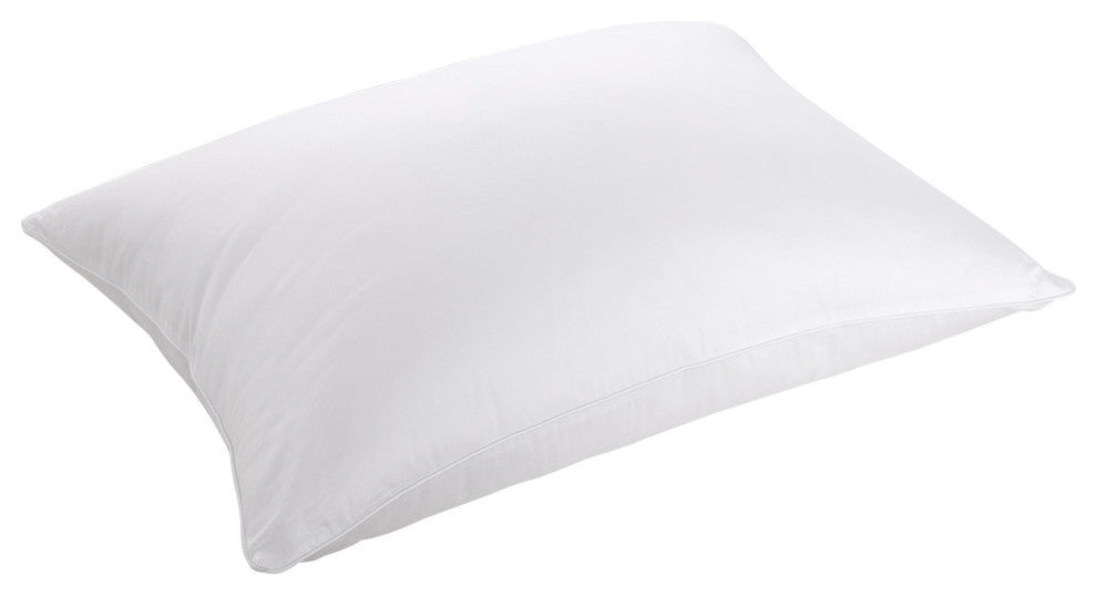Cottonpure Feather, Cotton Filled Bed Pillow, 500TC Cotton Cover, White, Standar