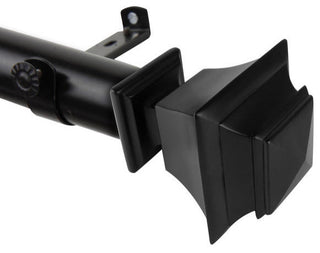 Owen 1.5" Custom Cut Length Curtain Rod, Black, 144"
