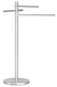 Emmi Contemporary Aluminum Sliding 3 Tier Towel Holder Stand, Brushed