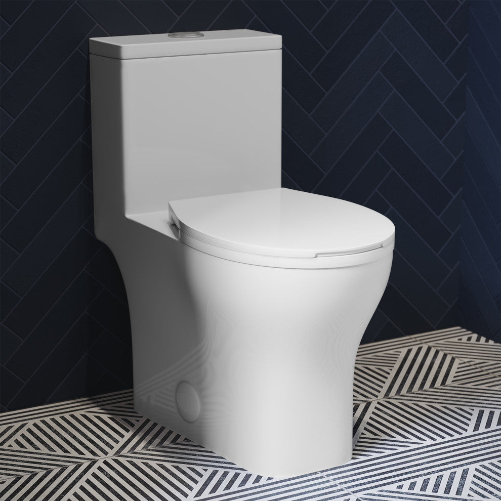 Sublime III One Piece Toilet Dual Flush, Glossy White