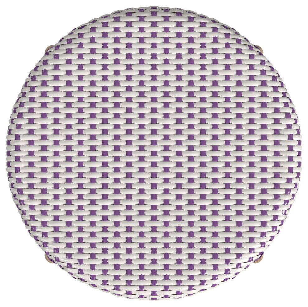 Tobias Rattan Counter Stool, Purple