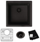 Elkay Quartz Classic Dual Mount Bar Sink Kit, Black