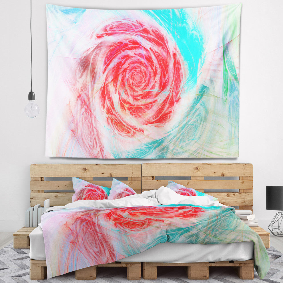 Mysterious Abstract Rose Floral Wall Tapestry, 60"x50"