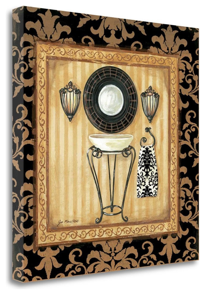 "Black Veranda Bath II" By Jo Moulton, Giclee Print on Gallery Wrap Canvas
