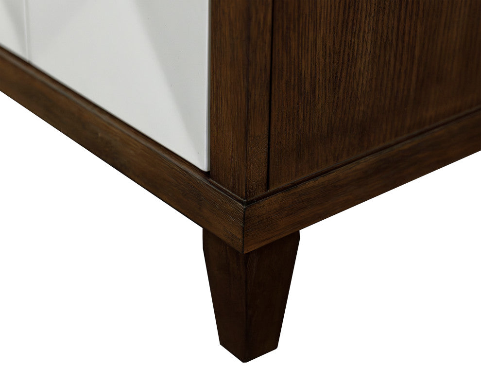 Modern Wood 40" Console With With doors, TV Stand, Fully Assembled, Brown