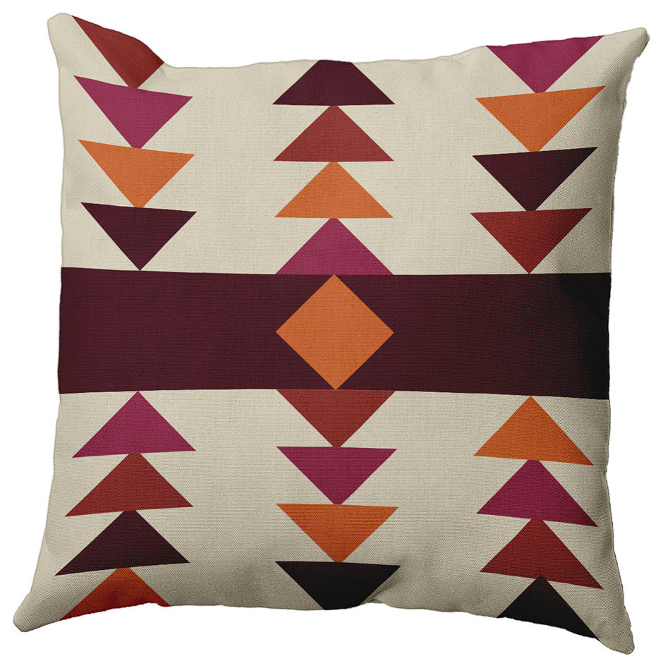 18" x 18" Sagebrush Decorative Throw Pillow, Pomegranate
