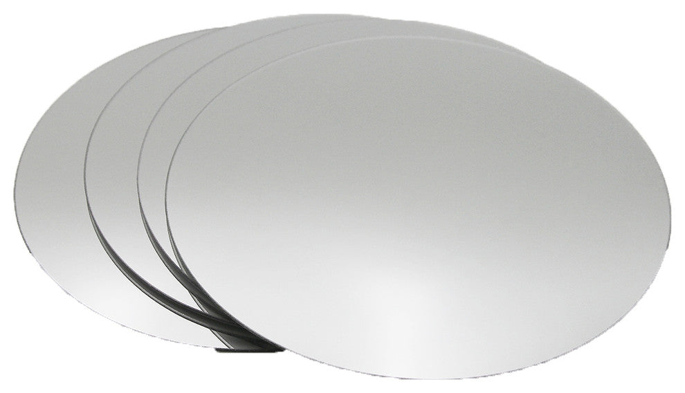 Small Decorative Wall Self Adhesive Shaped Mirrors, Set of 4, Round