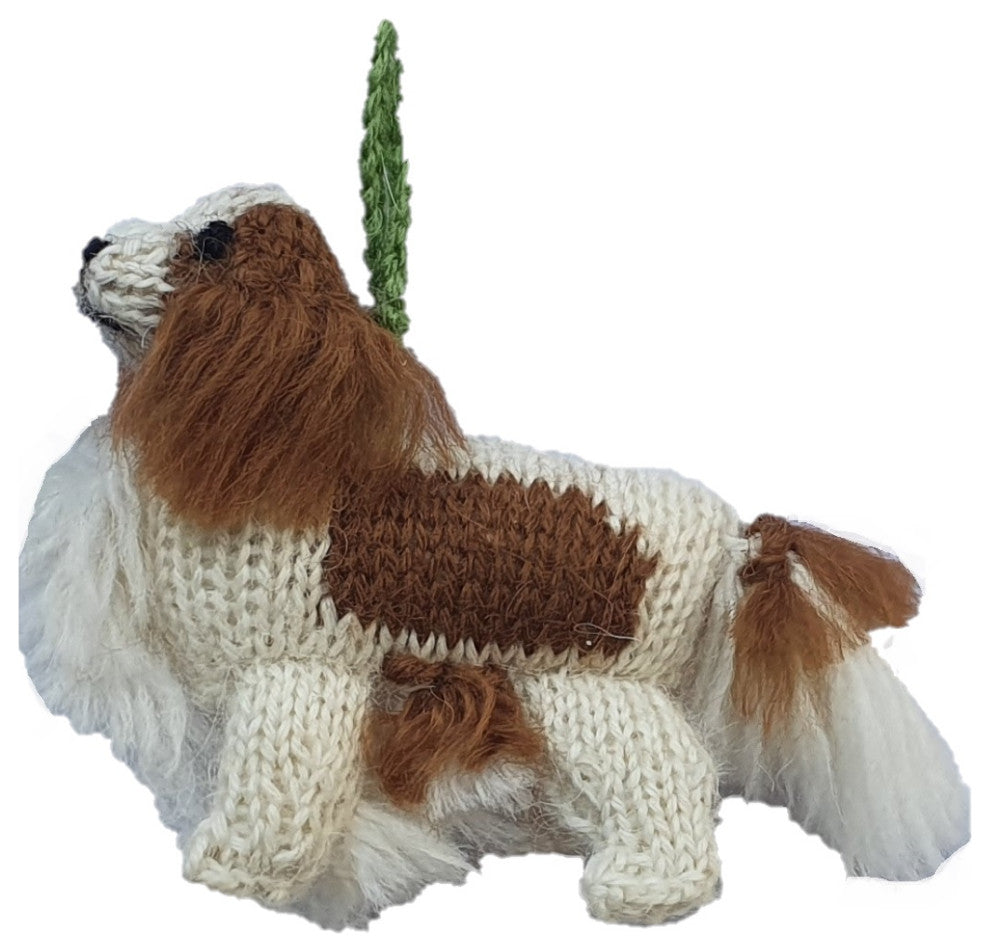 Hand-Knit Cavalier King Charles Christmas Ornament