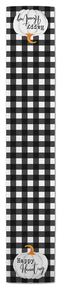 Happy Haunting Buffalo Check Table Runner