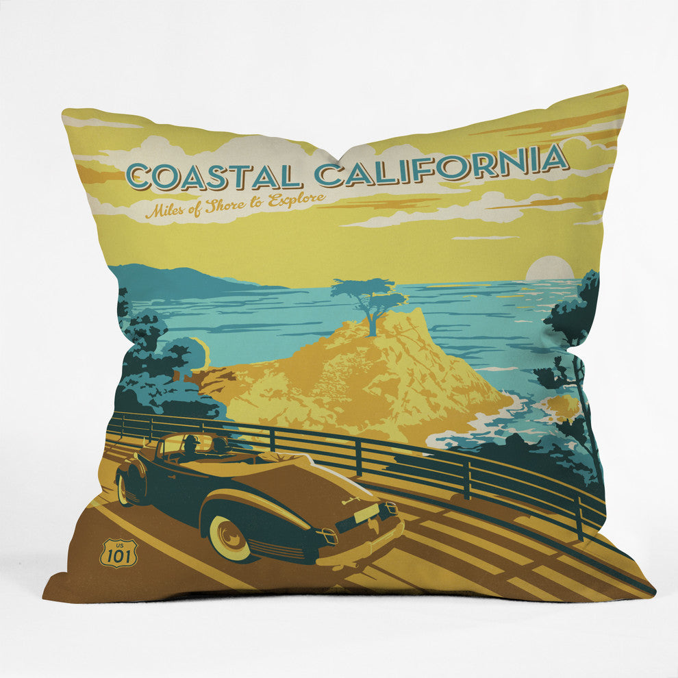 Anderson Design Group Coastal California Outdoor Throw Pillow