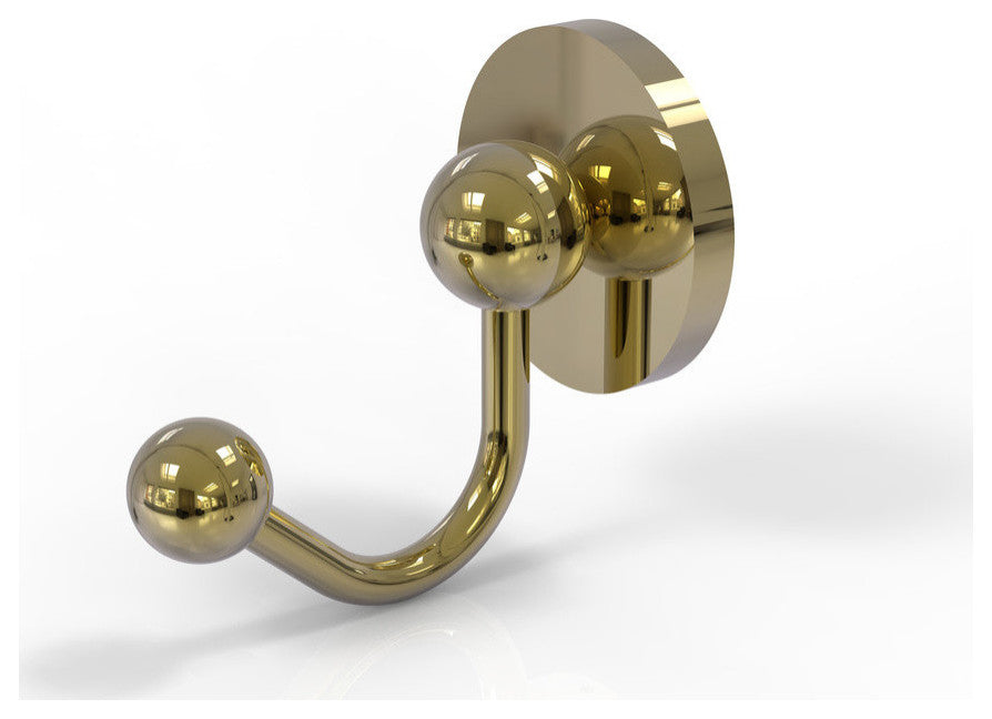 Prestige Skyline Robe Hook, Unlacquered Brass