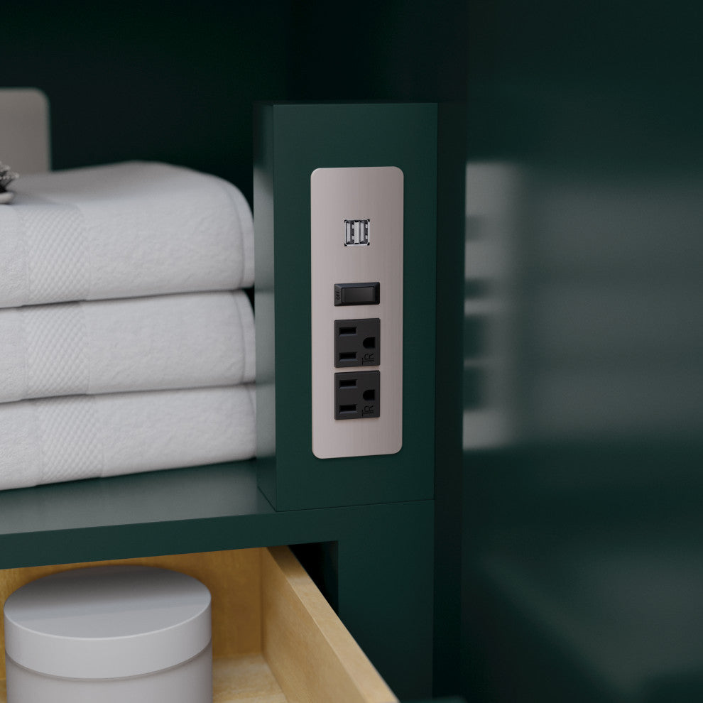 Marlena 30" Green Single Vanity, Cultured Top, Bronze Trim