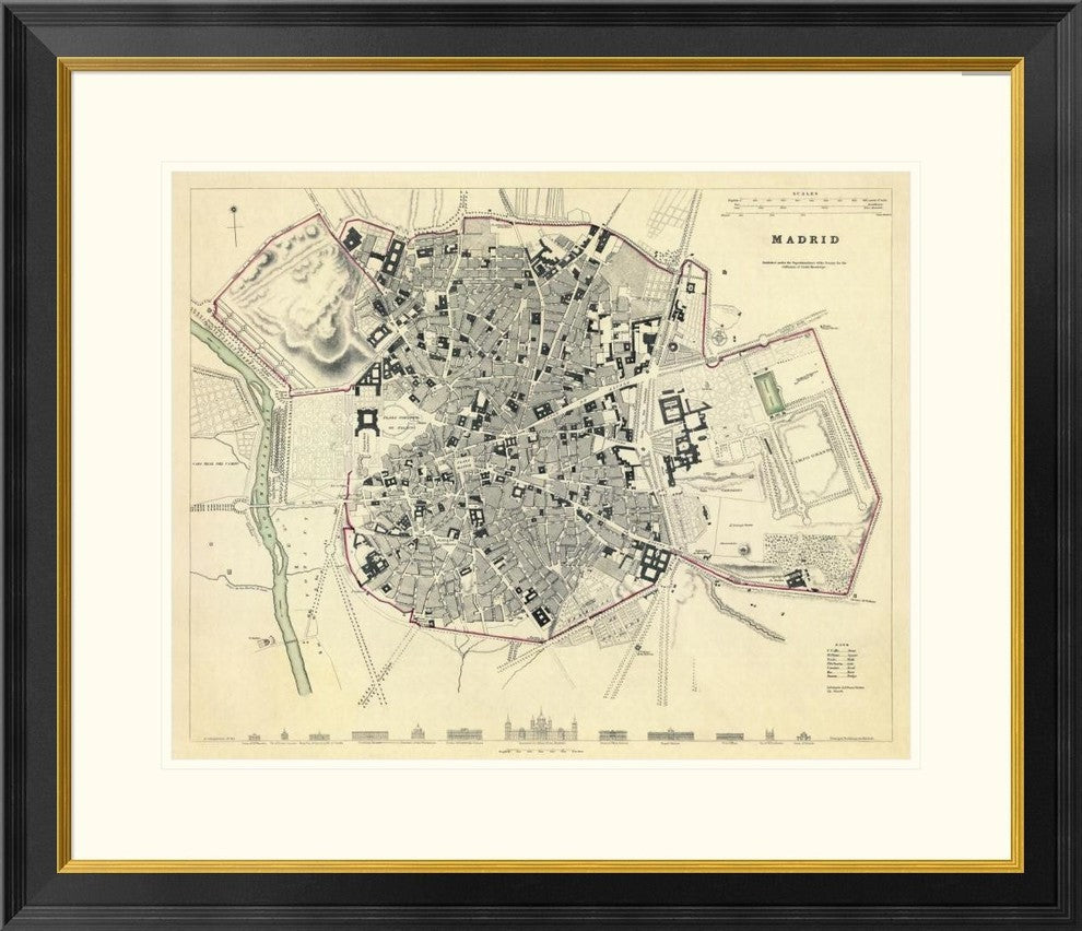 "Madrid, Spain, 1831"  by Society for the Diffusion of Useful Knowledge, 32x28"