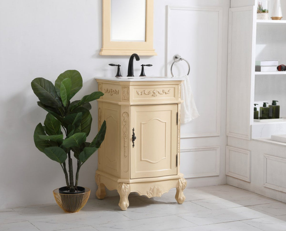Elegant VF10121LT 21"Single Bathroom Vanity, Light Antique Beige