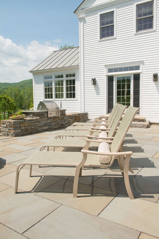 St. Catherine Sling 4-Position Outdoor Chaise Lounge, Augustine Shadow/Black