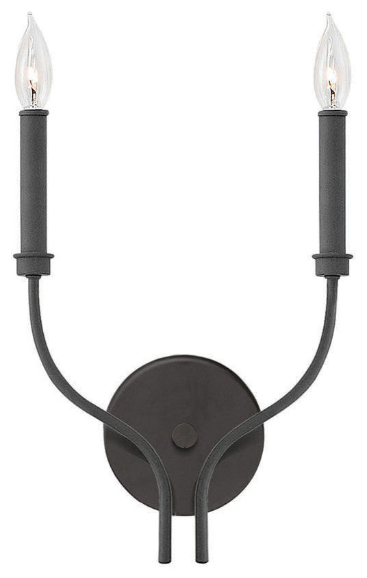 Hinkley Alister Medium Two Light Sconce, Buckeye Bronze