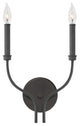 Hinkley Alister Medium Two Light Sconce, Buckeye Bronze