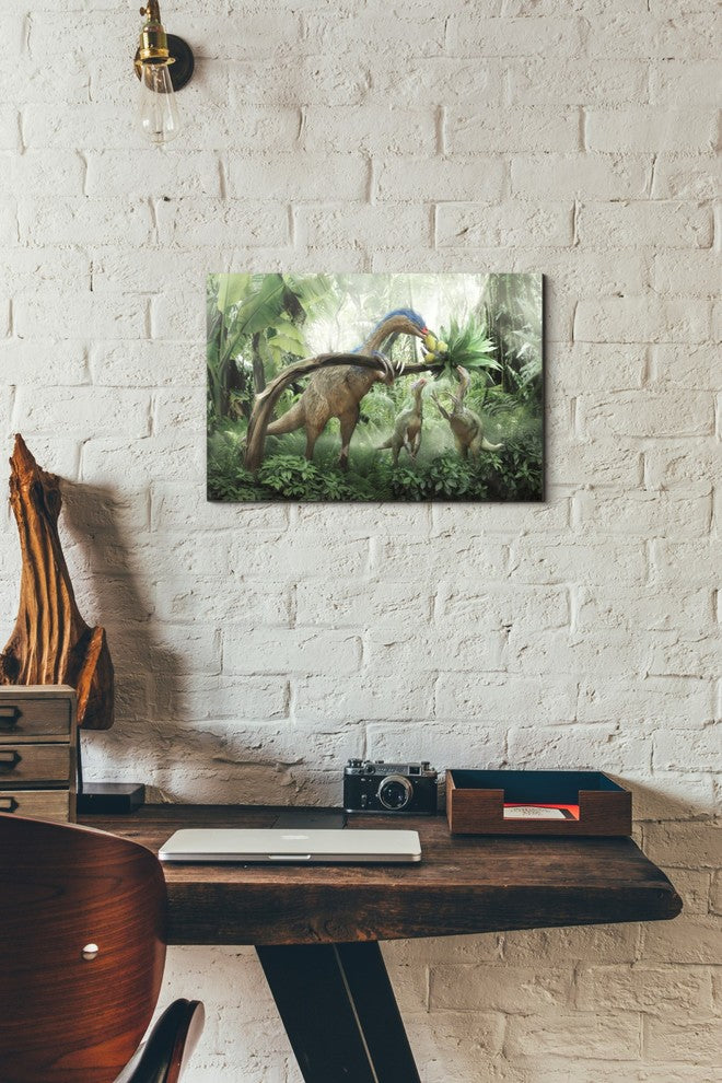 Epic Graffiti "Therizinosaurus" Giclee Canvas Wall Art, 12"x18"