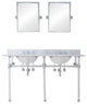 Embassy 60" Double Wash Stand, P-Trap, Countertop With Basin, Faucet, Mirror
