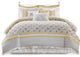 Madison Park Dawn 9 Piece Cotton Percale Comforter Set, Yellow