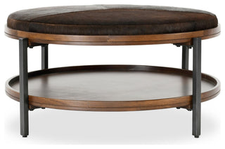 Hunt 38" Mango Wood Cocktail Coffee Table, Brown by Kosas Home