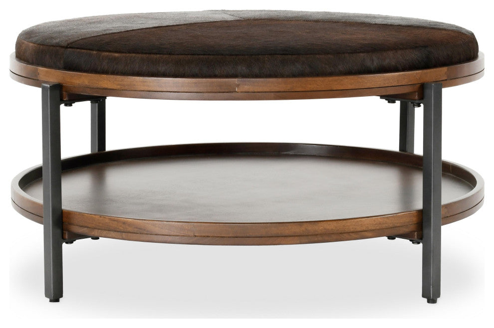 Hunt 38" Mango Wood Cocktail Coffee Table, Brown by Kosas Home