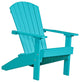 Poly Lakeside Adirondack Chair, Aruba Blue
