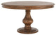 The Adrienne Dining Table, 54", Brown, French Country, Round