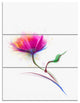 "Isolated Purple Poppy Flower" Metal Wall Art, 3 Panels, 28"x36"
