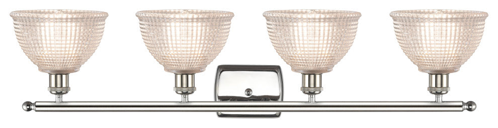 Arietta 3-Light Bath Vanity-Light, Polished Nickel, Clear