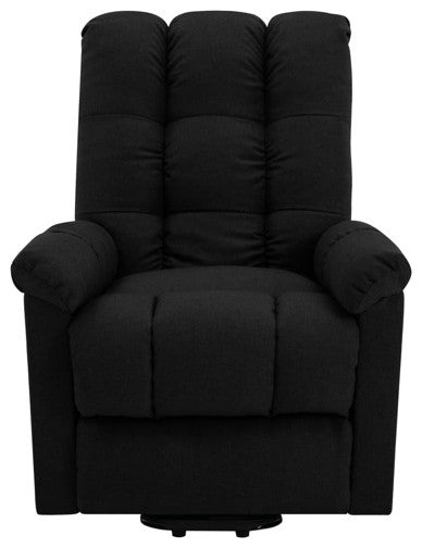 vidaXL Power Lift Recliner Electric Lift Chair for Home Theater Black Fabric