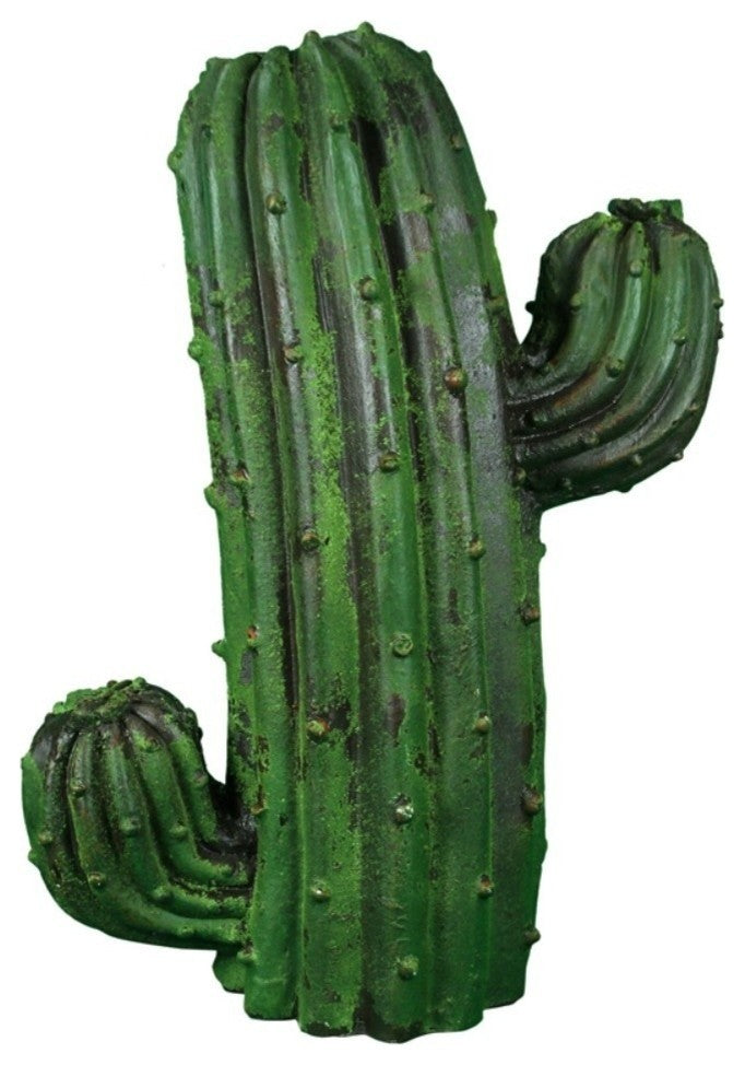 Distressed Saguaro MGO Cactus Decoration, Green