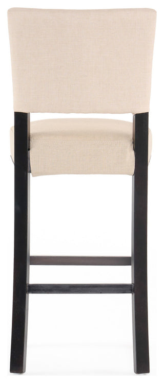 William Contemporary Linen Barstools, Set of 2