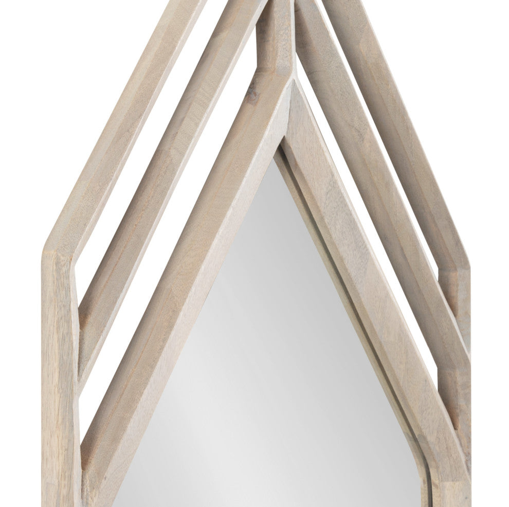 Vayga Framed Wall Mirror, White, 14"x42"
