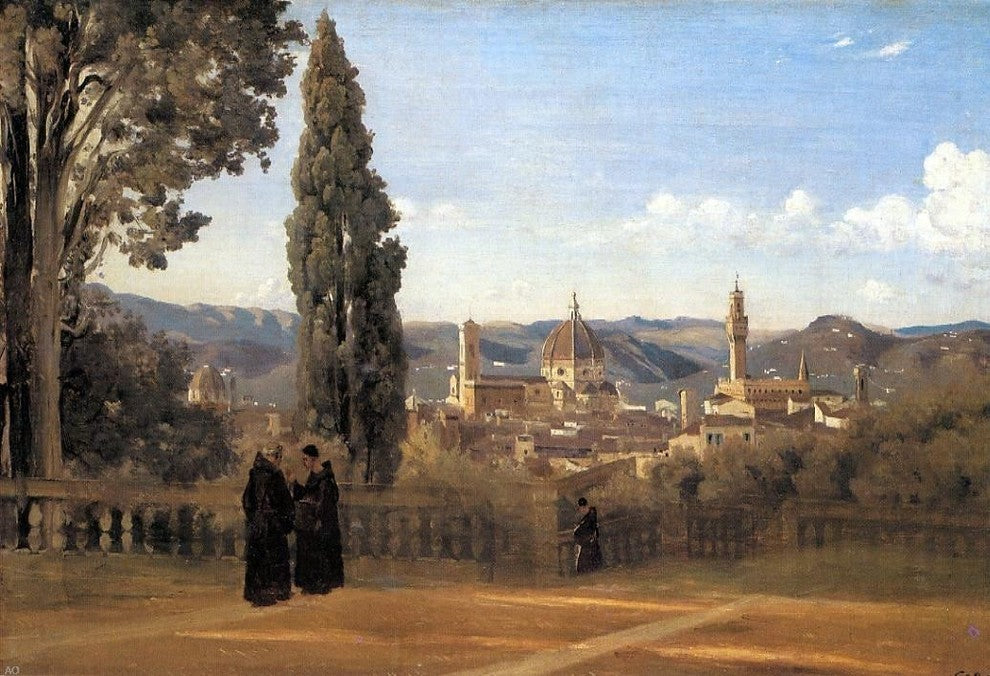 Jean-Baptiste-Camille Corot Florence, The Boboli Gardens Wall Decal
