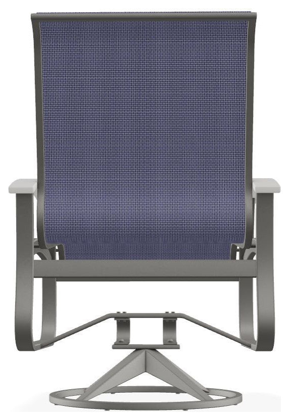 Belle Isle Sling Outdoor Swivel Rocker, Collect Indigo/Snow