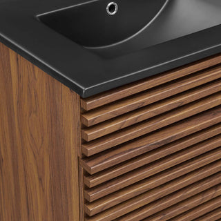 Render 48" Double Sink Bathroom Vanity Walnut Black -5381