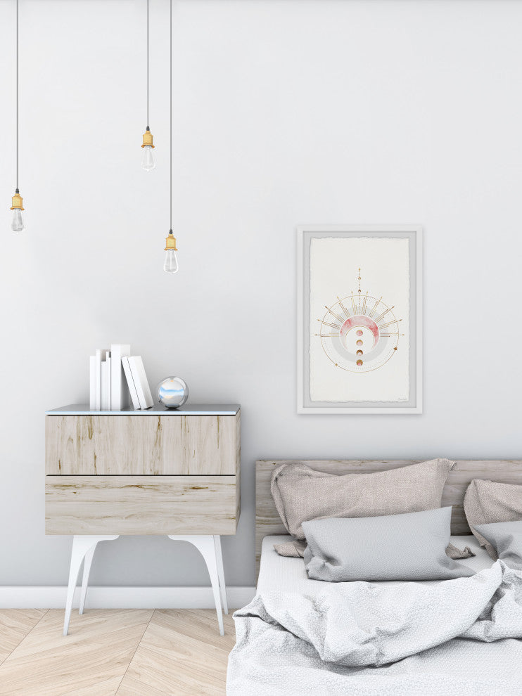 "Moon Lined Up" Framed Painting Print, 8x12