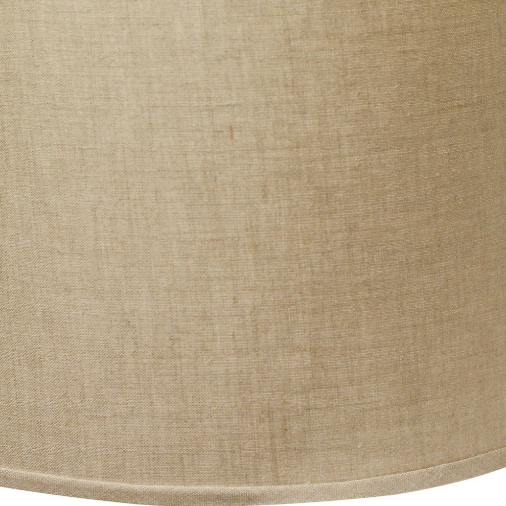 15" Dark Wheat Throwback Drum Linen Lampshade