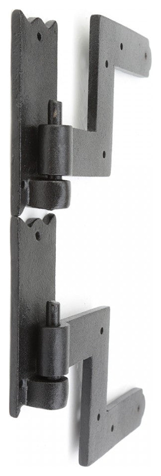 Pair Shutter Hinge Wrought Iron 6" H x 6 1/2" W Pack of 12 |