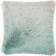 20"x20" Mina Victory Illusion Shag Throw Pillow, Celadon