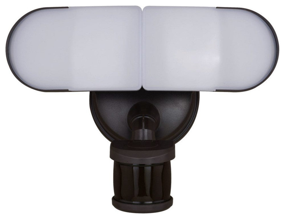 Lamdba 2 Light LED Outdoor Motion Sensor Linkable Flood Light Bronze